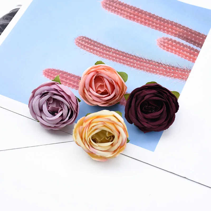 10 Pieces Fake Rose Head Home Decoration Accessories Candy Box Brooch Diy Wedding Bridal Accessories Clearance Birthday Garland