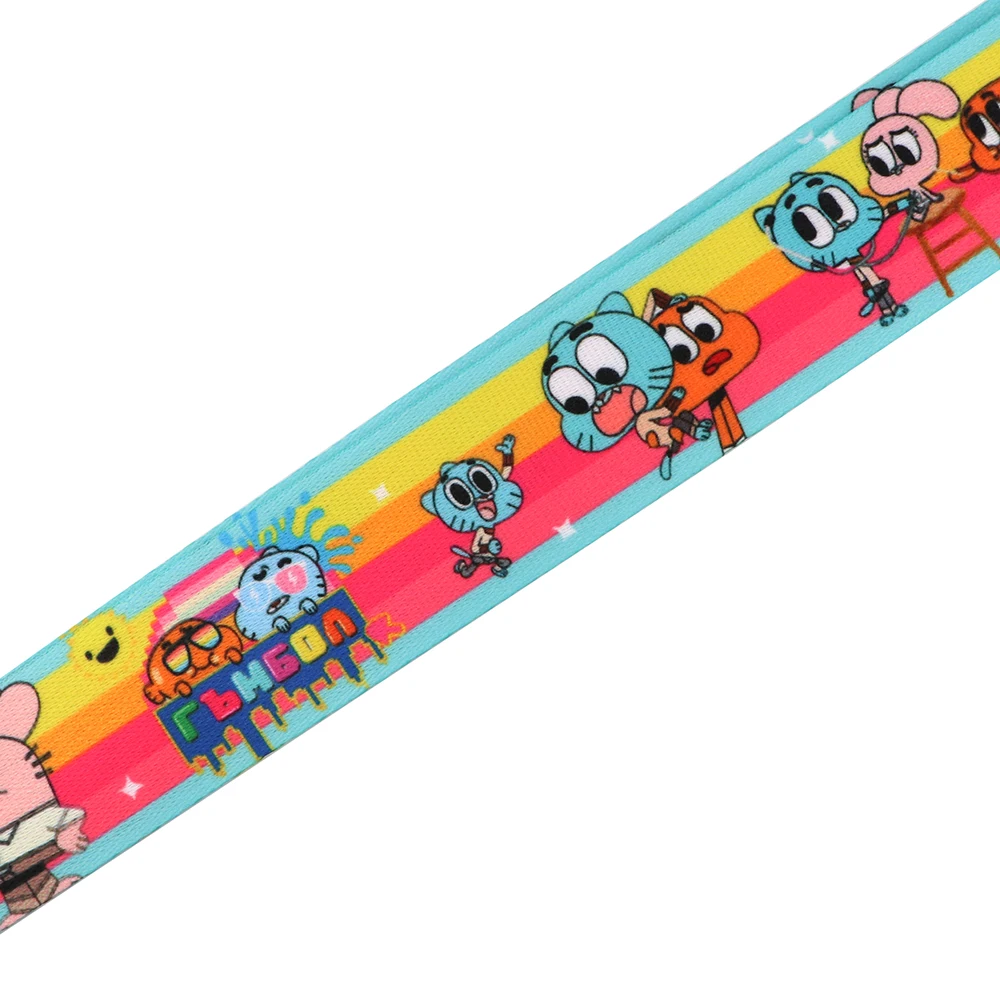 Flyingbee أنيمي الأحرف المفاتيح العلامات الشريط الرقبة الحبل ل مفاتيح بطاقة الهوية تمرير الصالة الرياضية الهاتف USB شارة حامل DIY بها بنفسك شنق حبل ...