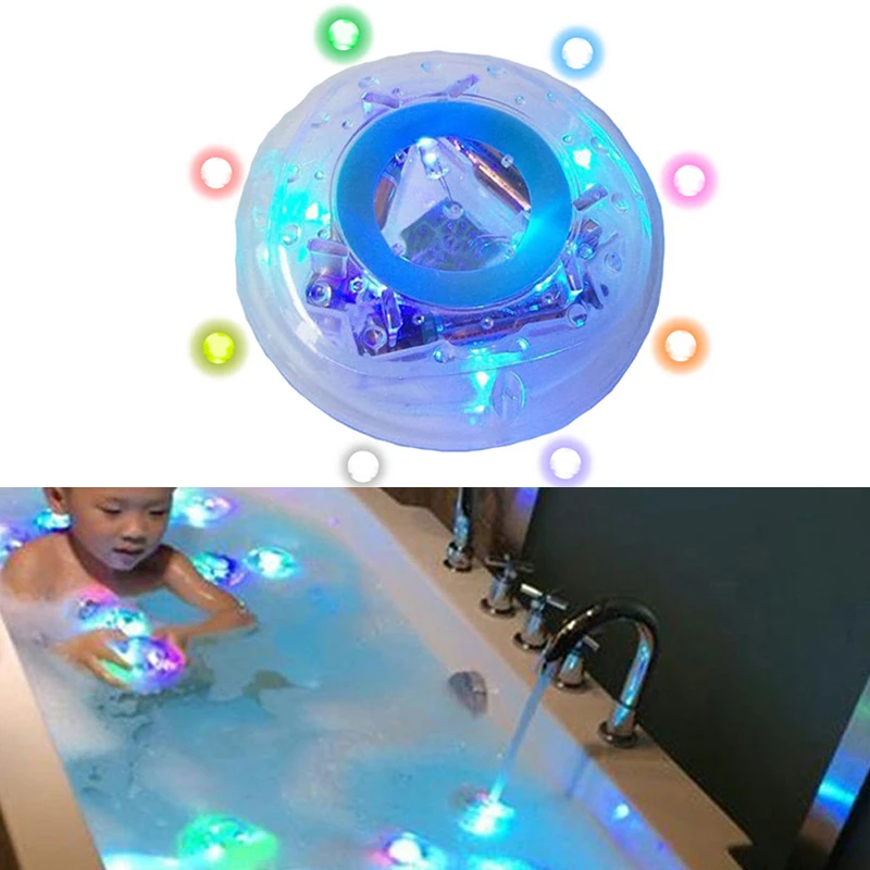 New children\'s bath floating light toy bathtub light underwater light waterproof colorful LED light toy swimming bath toy