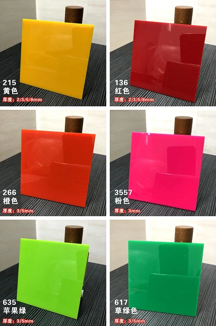 3x100x200mm PMMA Colorful Acrylic Sheet Plexiglass Plastic Board Organic Glass DIY Model