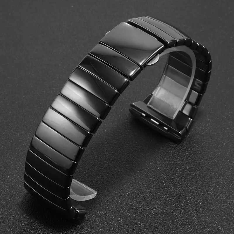 Ceramic Strap Substitute Rado Sintra Series Black Concave Interface Bracelet Male\'s Watch Accessories 17 26 29mm