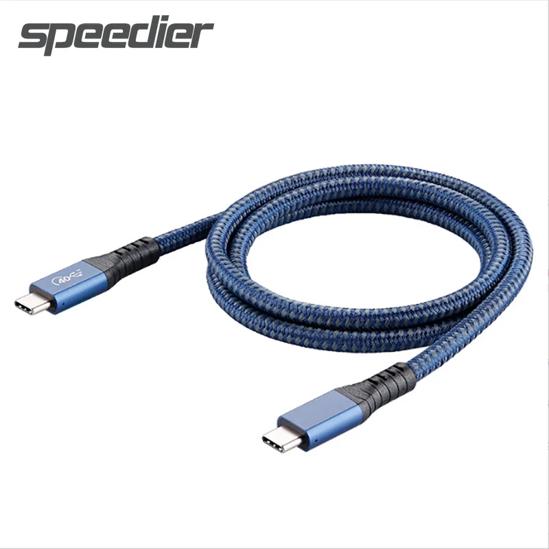 

New Hot Braided 40Gbps 0.8M PD 100W USB 4.0 Gen3 USB4 High Speed Type-C to Type C Fast Charging Data Cable Dual 4K Video Cable