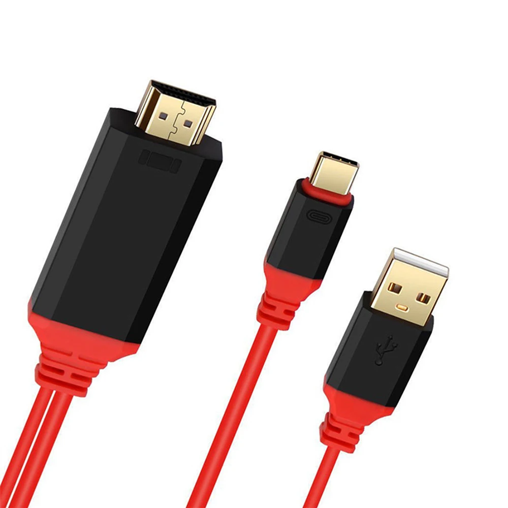 Adapter kabla USB typu C 3.1 na HDMI Konwerter 4K USB C z portem zasilania USB do Samsung Galaxy S8 S9 Huawei Mate 10