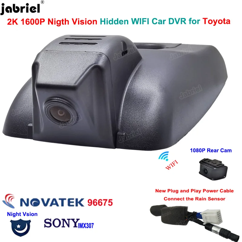 

For Toyota Highlander For Toyota Kluger 2018 2019 2020 2021 Auto Auto Wifi 24H 2K 1600P Car Dvr Dash Cam Car Camera Recorder