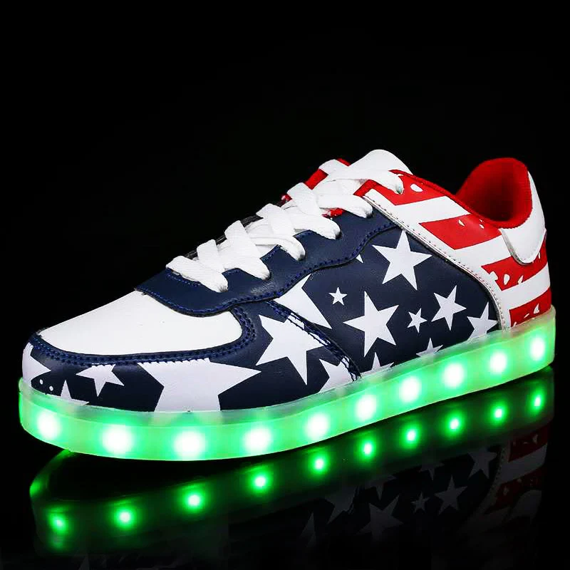 Led Light Shoes Men Women Children Boys Girs 2024 Fashion Casual Footware Male Female Sports Boots Flashing Leather Sneakers