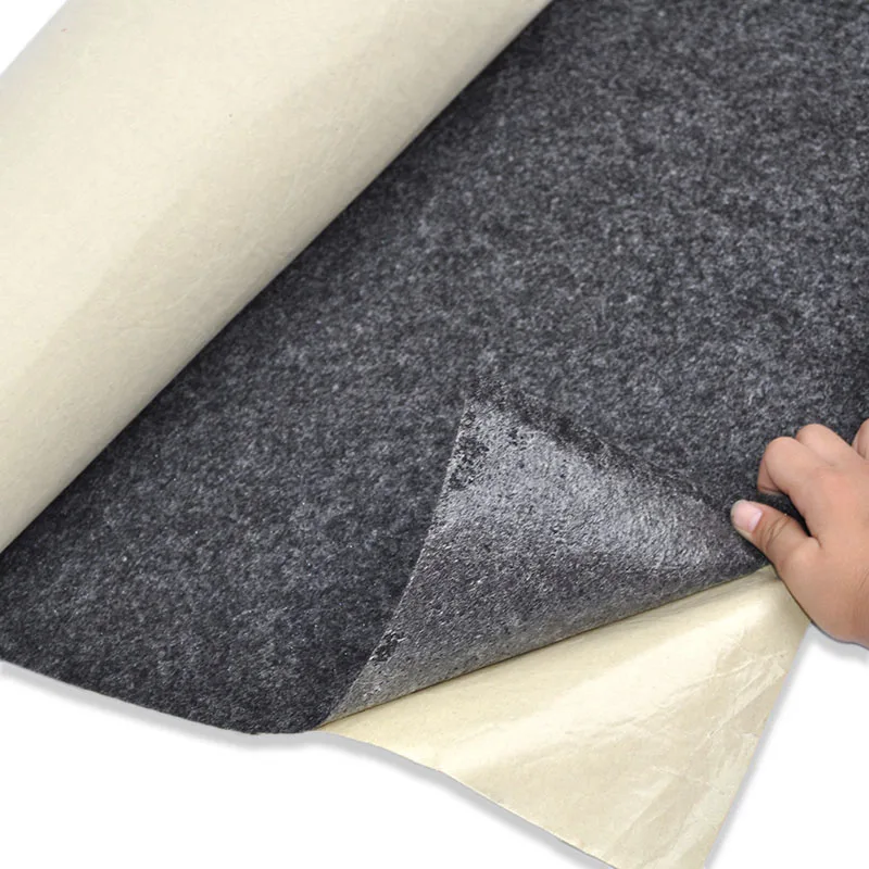 Toppa in tessuto di flanella in feltro autoadesivo assorbimento acustico antisismico per mobili altoparlante nero/grigio/argento/Beige