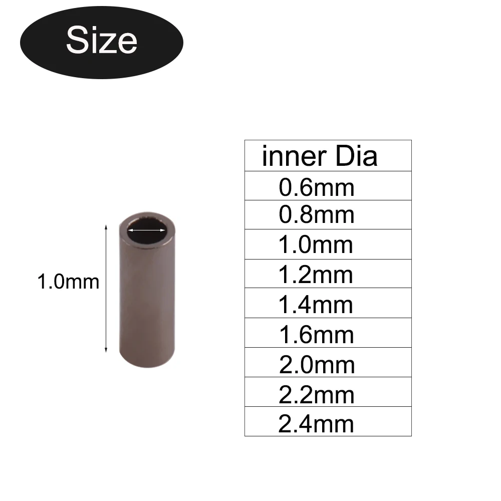 1500Pcs/lot Black Round Copper Fishing Tube wire crimp sleeve fishing tube Connector Fishing Line Accessories Tool