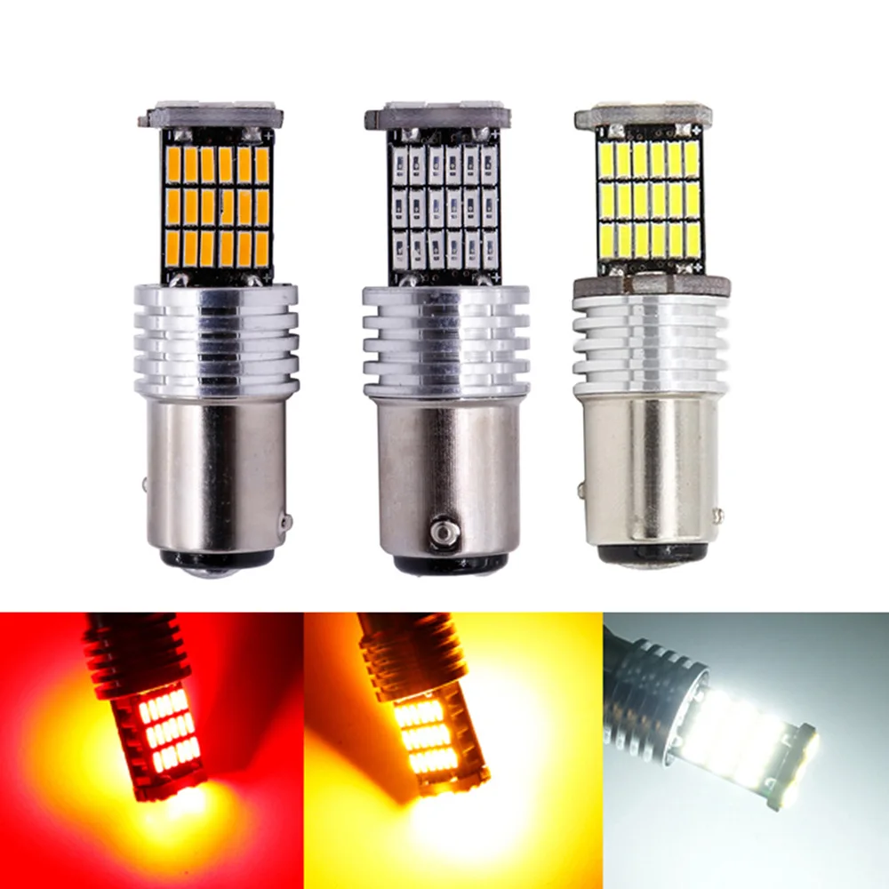 

1pcs P21W 1156 BA15S LED Bulbs 1157 BAY15D T15 T20 Car Lights Turn Signal Reverse Brake Light R5W 4014 LED Automobiles Lamp DRL