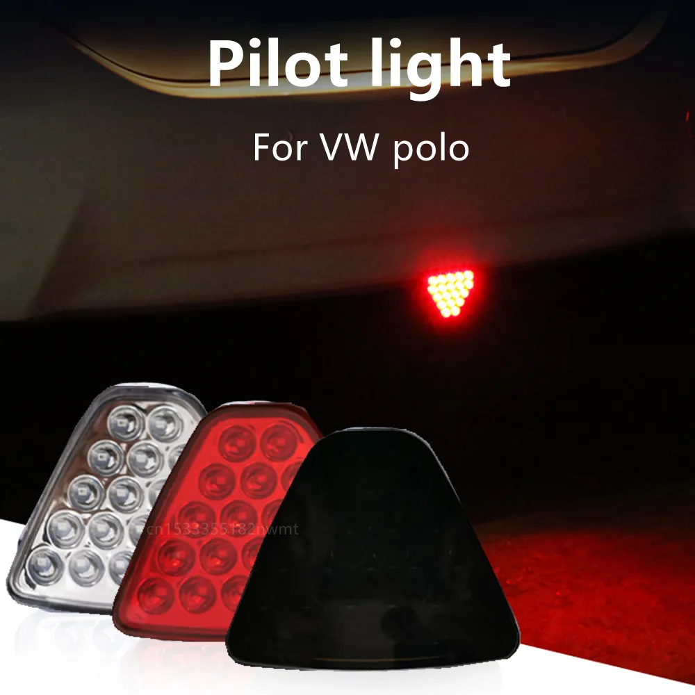 

12V Pilot Light General Modified Car Tail Warning Automobile Rear-end Collision Prevention Flashing Brake Cruise LED For VW polo