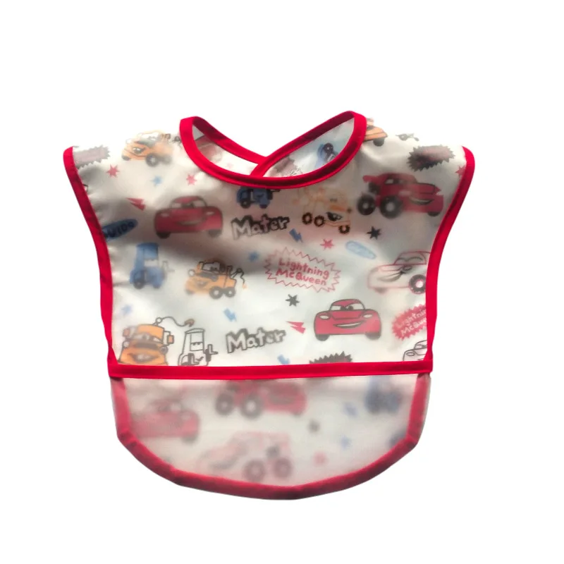 Disney Cute Cartoon Mickey Minnie EVA Waterproof Baby Dinner Bib Leak-proof Pocket Baby Lunch Feeding cloths baby Apron newborn