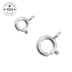 925 Sterling Silver 6mm-4Pcs 8mm-2Pcs Spring Ring Clasp With Open Jump Ring jewelry For Chain Bracelet Connectors Jewelry Making