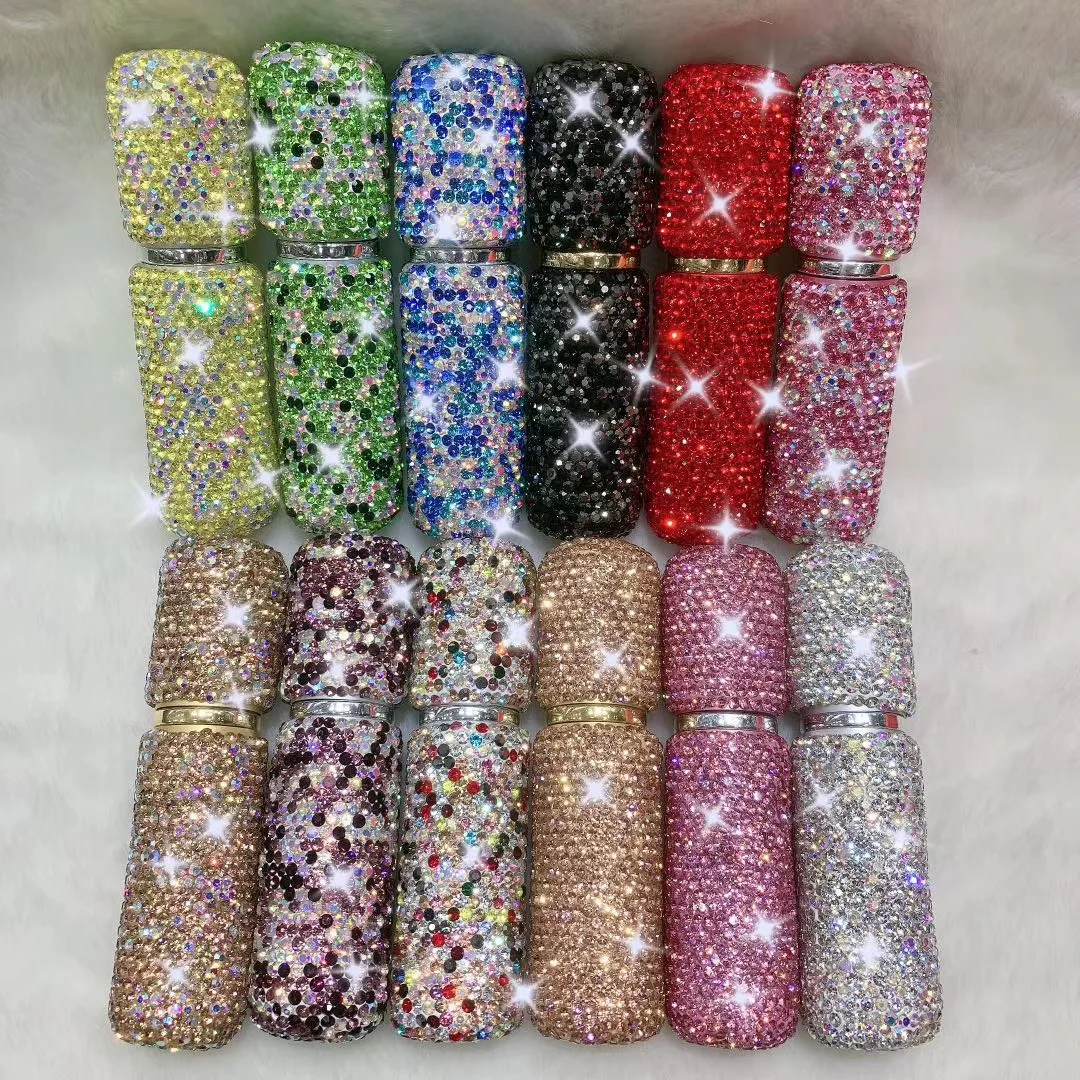 

10ml Crystal Diamond Perfume Split Bottle Makeup Lotion Bottle Travel Suit Portable Sparkling Rhinestones Perfume Spray Jars