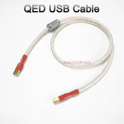 QED Sliver Plated HiFi USB Cable Signature Type A To B Audio Data Cable Enhanced Shield For DAC NAS Amplifier