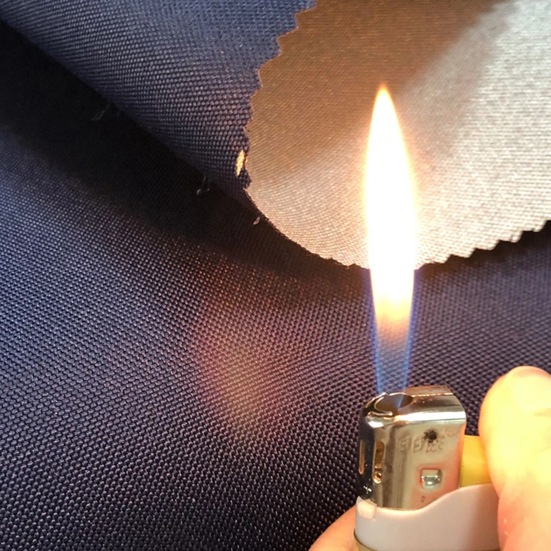 600D Silver Coated Fire Retardant Waterproof Oxford Fabric for Outdoor Flame Retardant Textile per Meter