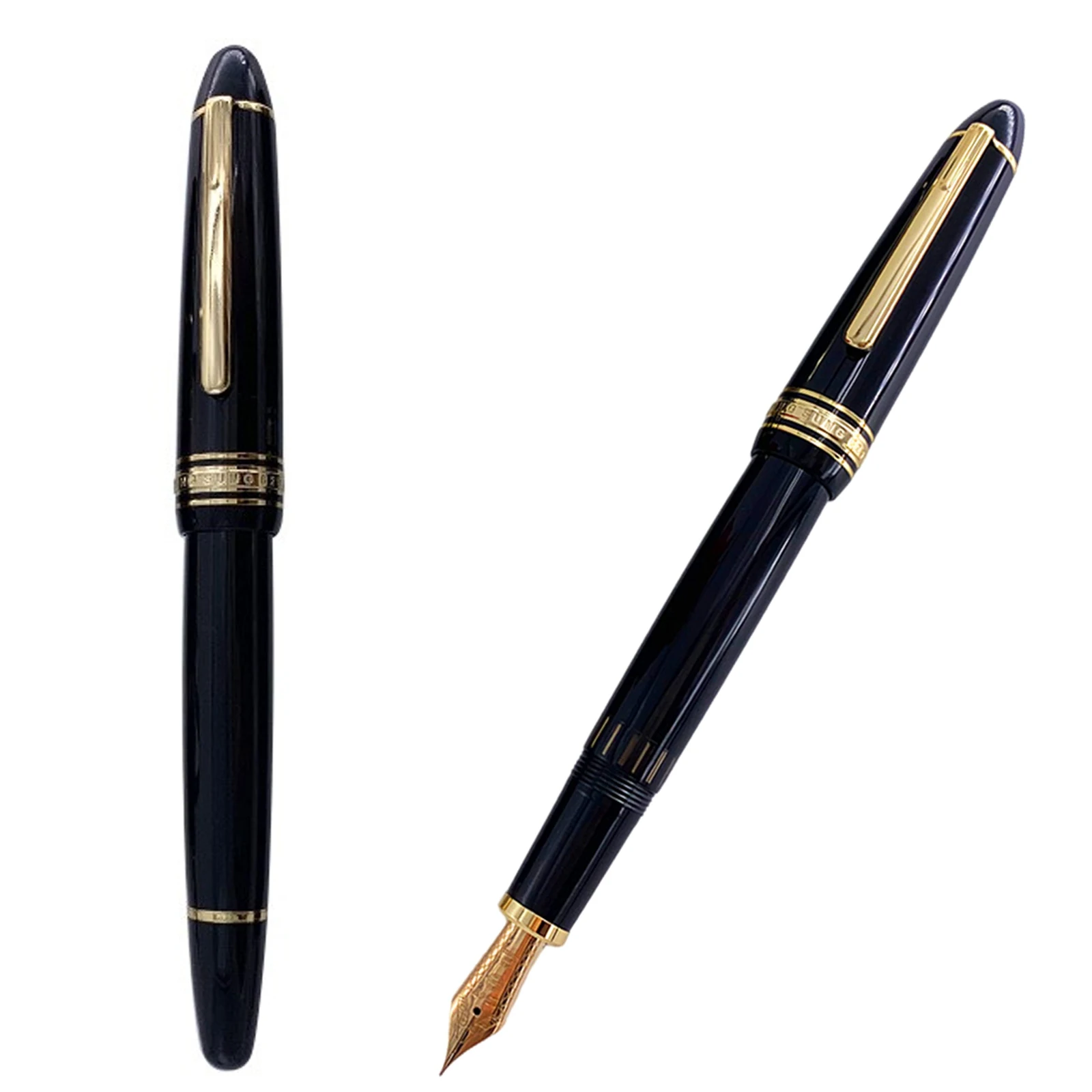 

Yong sheng 629 Fountain Pen 14K Gold iridium EF/F/Bent nib Resin ink pnes Stationery Office school Writing students X'mas gifts