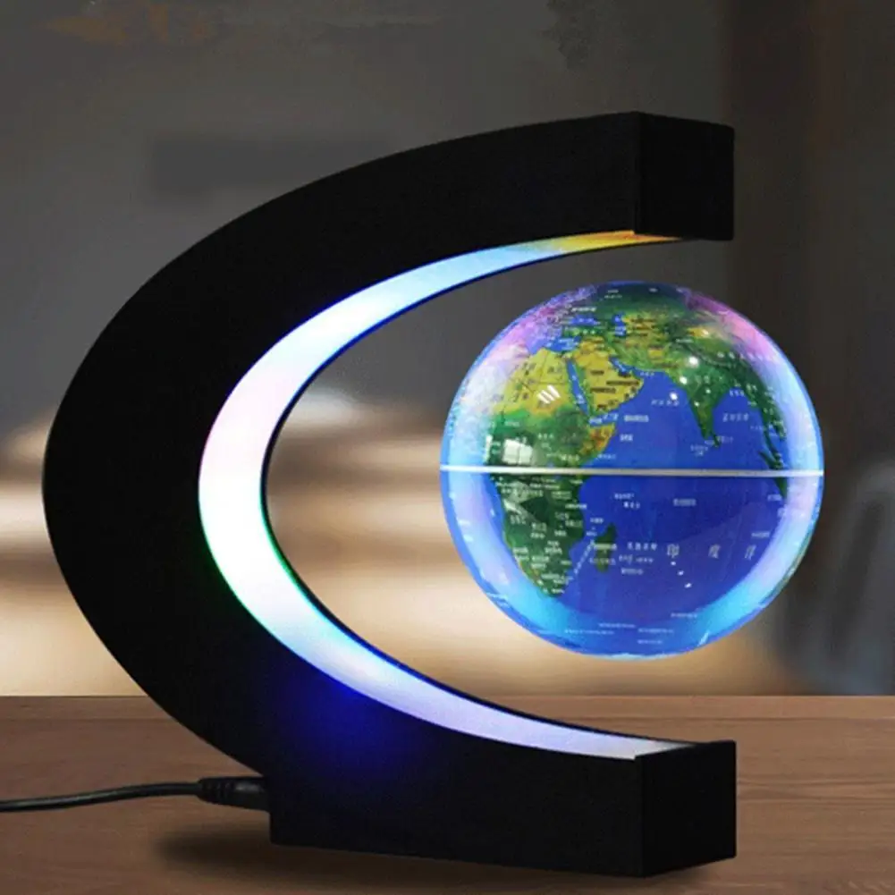 LED globe night light electronic suspension anti-gravity home decoration bedroom office table lamp children gifts Christmas