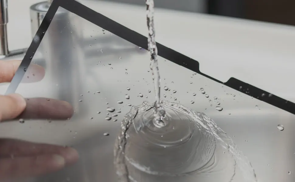 Película protetora para macbook pro touch bar, 15.4 polegadas, com filtro de privacidade, sem bolha