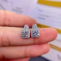 2020 new moissanite earrings women silver stud earrings 925 sterling silver shiny gem better than diamond gift GRA certificate