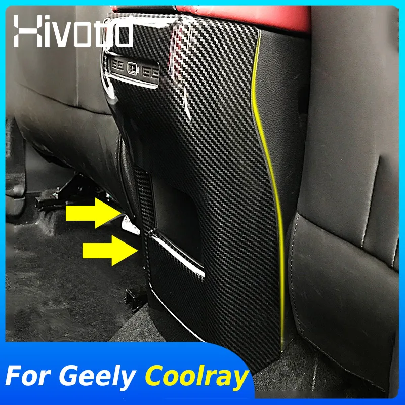 For Geely Coolray SX11 BelGee X50 2024 Accessories Armrest Rear Air Conditioner Outlet Frame Cover ABS Chrome Panel Car Styling