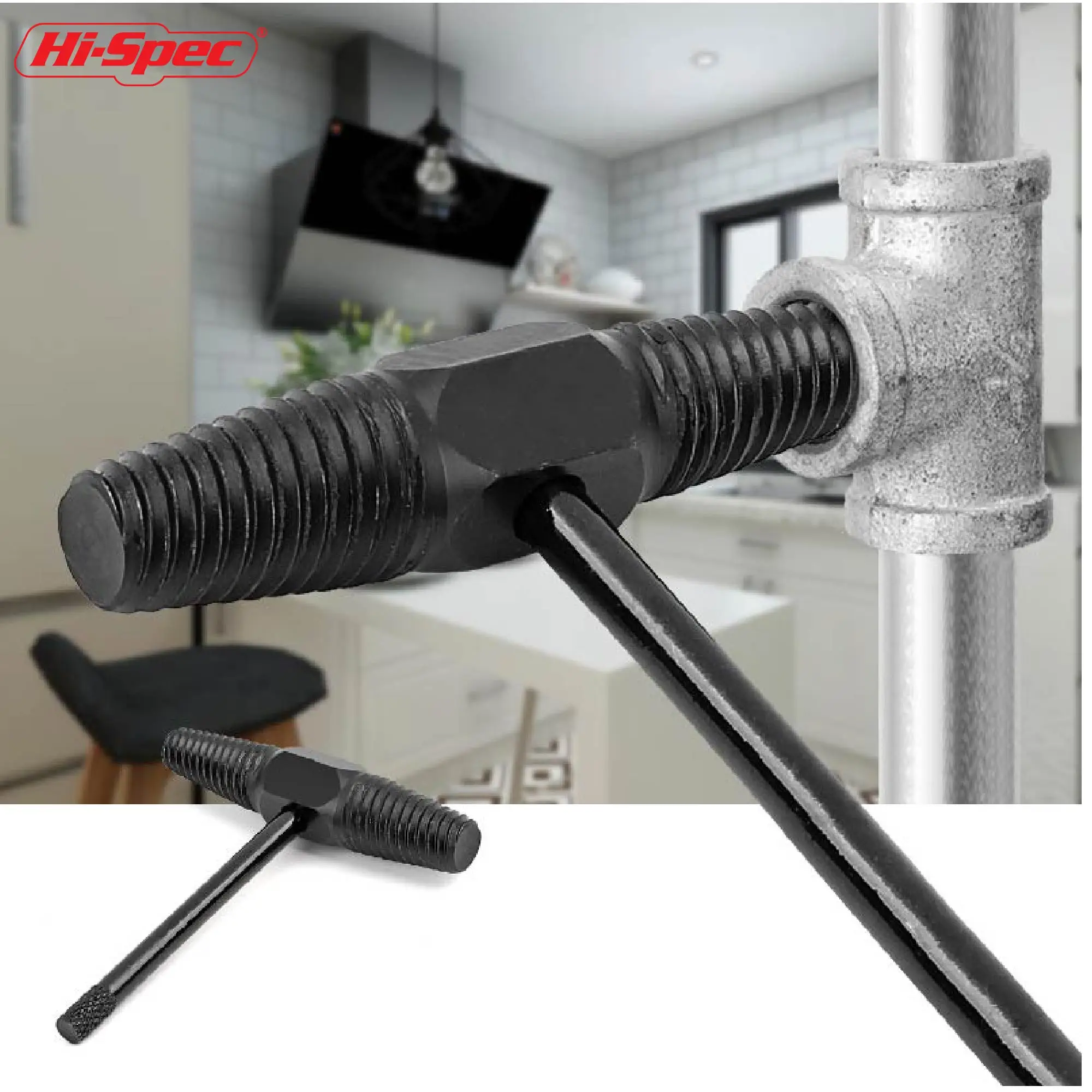 

Hi-Spec Screw Extractor Broken Wire Extractor Faucet Double-head Triangle Valve Universal Tap Screw Extractor Pipe Valve Tap