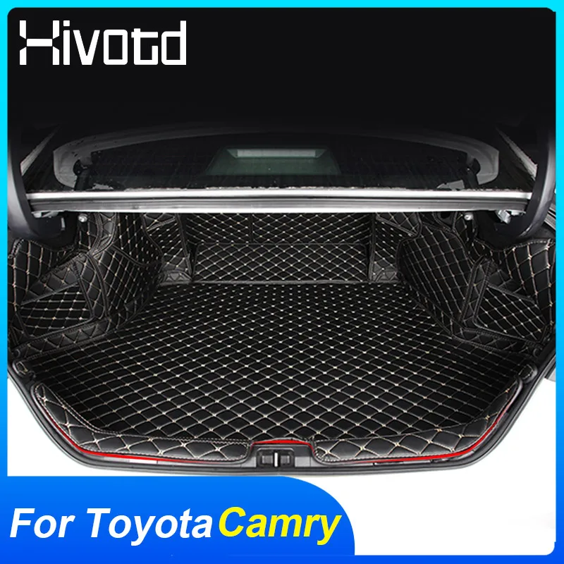 

Rear Trunk Mat PU Carpet Waterproof Pad Protective Tray Interior Decoration Cover Styling For Toyota Camry 2020-2019 Accessories