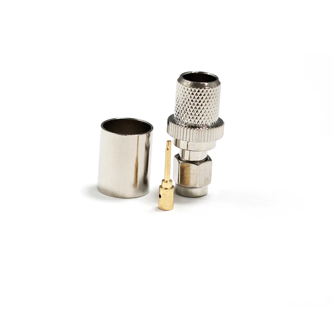 1pc  RP-SMA Male Plug  RF Coax Connector Crimp for  RG8 RG213 LMR400 Cable Straight  Nickelplated  NEW wholesale