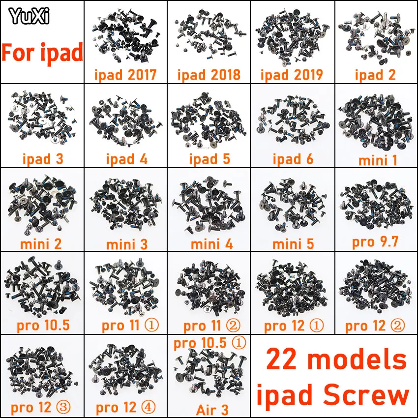 1Set FOR iPad 2/3/4/5/mini Pro 9.7 10.5 11 12.9 Air 3 Motherboard Full Screw Sleeve Replacement Inner Accessory Bolt