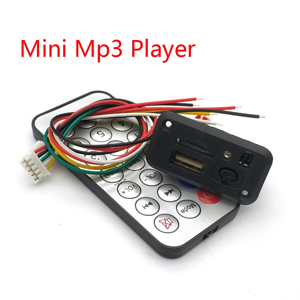 Car 5V/12V Mini MP3 Decoder Board USB TF U-Disk Reader MP3 Player Amplifier With IR Remote Controller For Uno