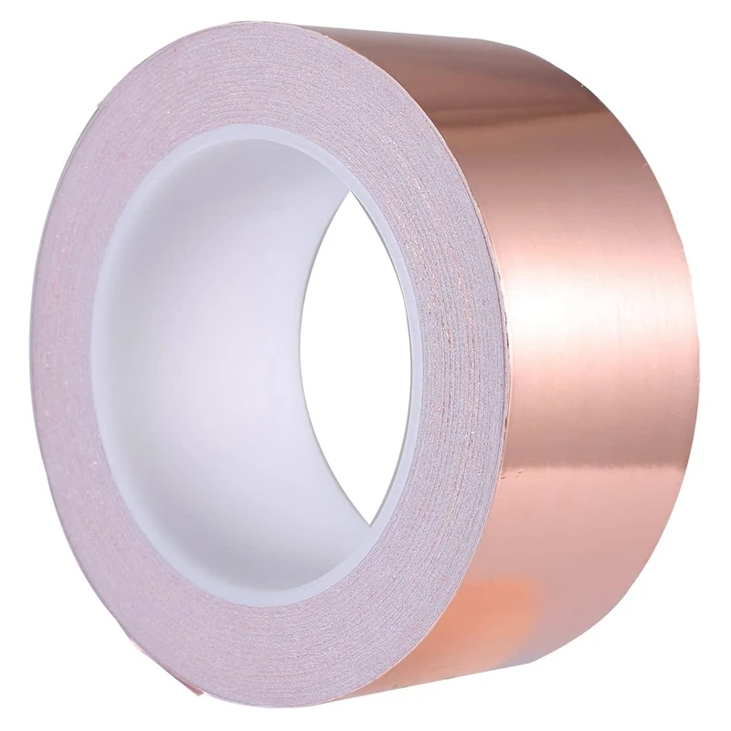 Hot Copper Foil Tape 50mm x 30M for EMI Shielding Conductive Adhesive for Electrical Repairs,Snail Barrier Tape Guitar