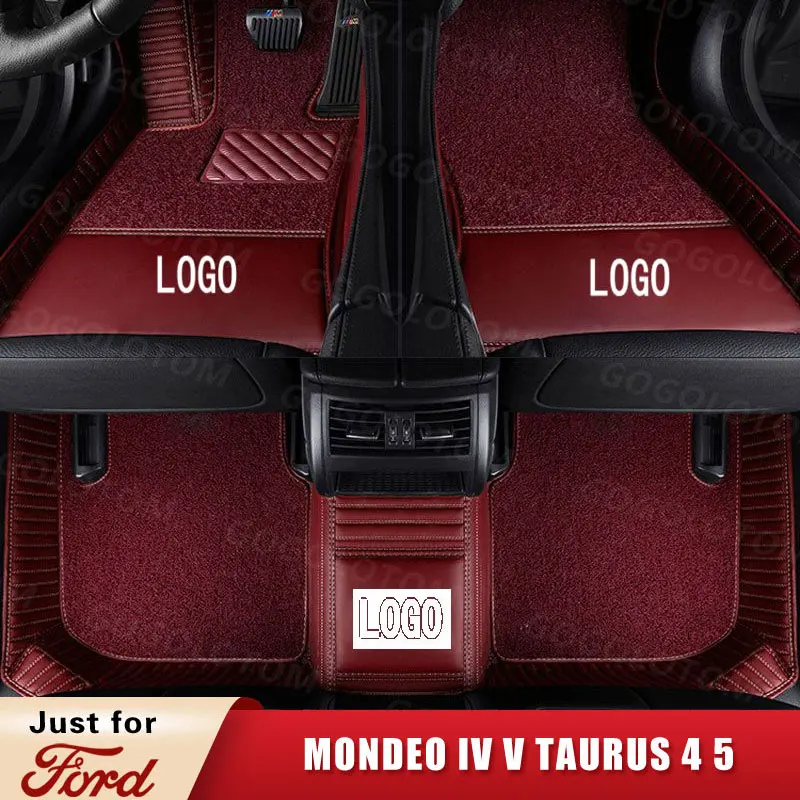 

Custom Leather Car Floor Mats for Ford Mondeo IV V Taurus 4 5 sedan saloon Stufenheck Turnier VAN Kombi Auto Car Trunk mat