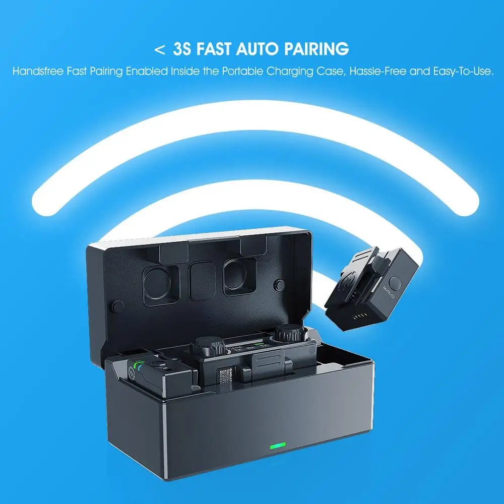 Hollyland LARK 150 듀오 솔로 무선 마이크 시스템, 라발리에 마이크 2.4G OLED 마이크, 휴대폰 DSLR 카메라용 배터리 포함