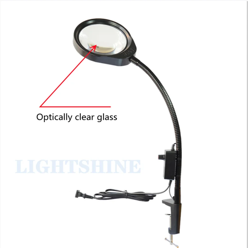 Magnifying Glass With LED Multi-function Maintenance Work Lamp Magnification 10times PD-032A Table Clip-on