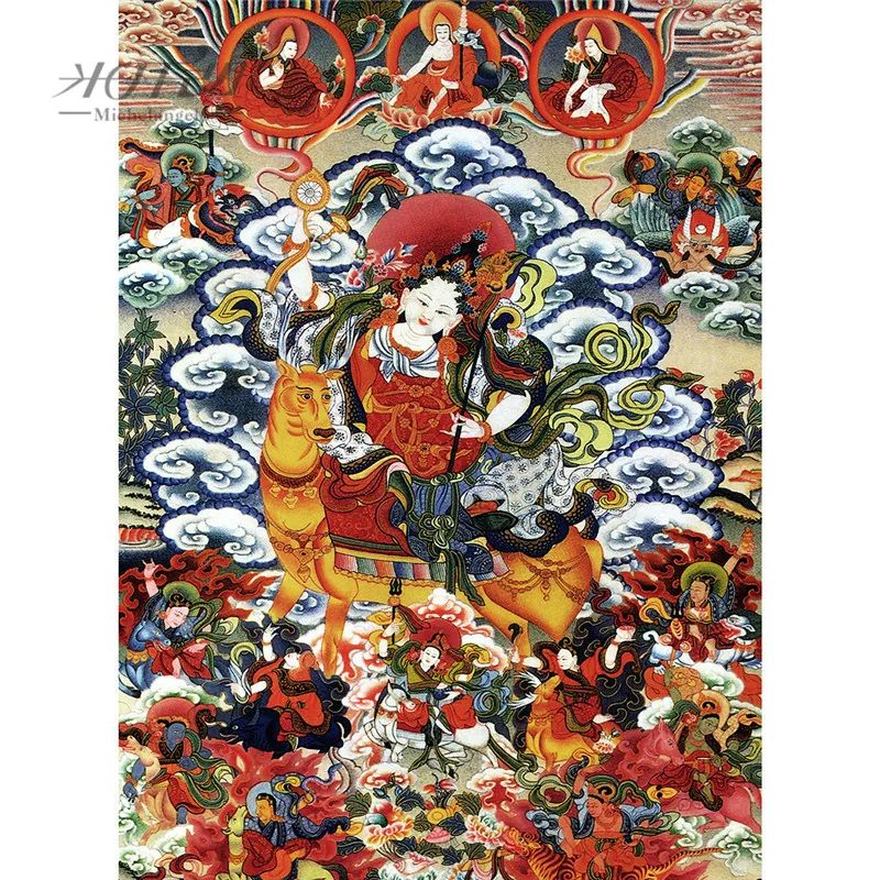 

Michelangelo Wood Jigsaw Puzzle 500 1000 Piece Chopen Drinzangma Tibetan Buddhist Thangka Painting Art Kid Educational Toy Decor