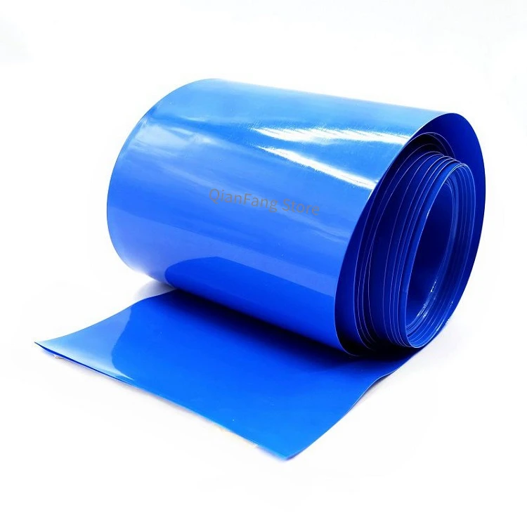 PVC Heat Shrink Tube 70mm Width Blue Multicolor Shrinkable Cable Sleeve Sheath Pack Cover for 18650 Lithium Battery Film Wrap