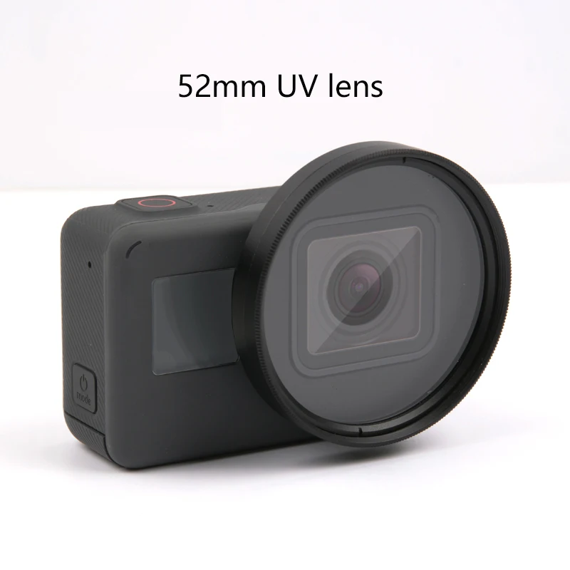 Professional 52mm UV Filter for GoPro Hero 5 6 7 Black Action Camera with Lens Cover Mount For Go Pro 7 6 Accessories