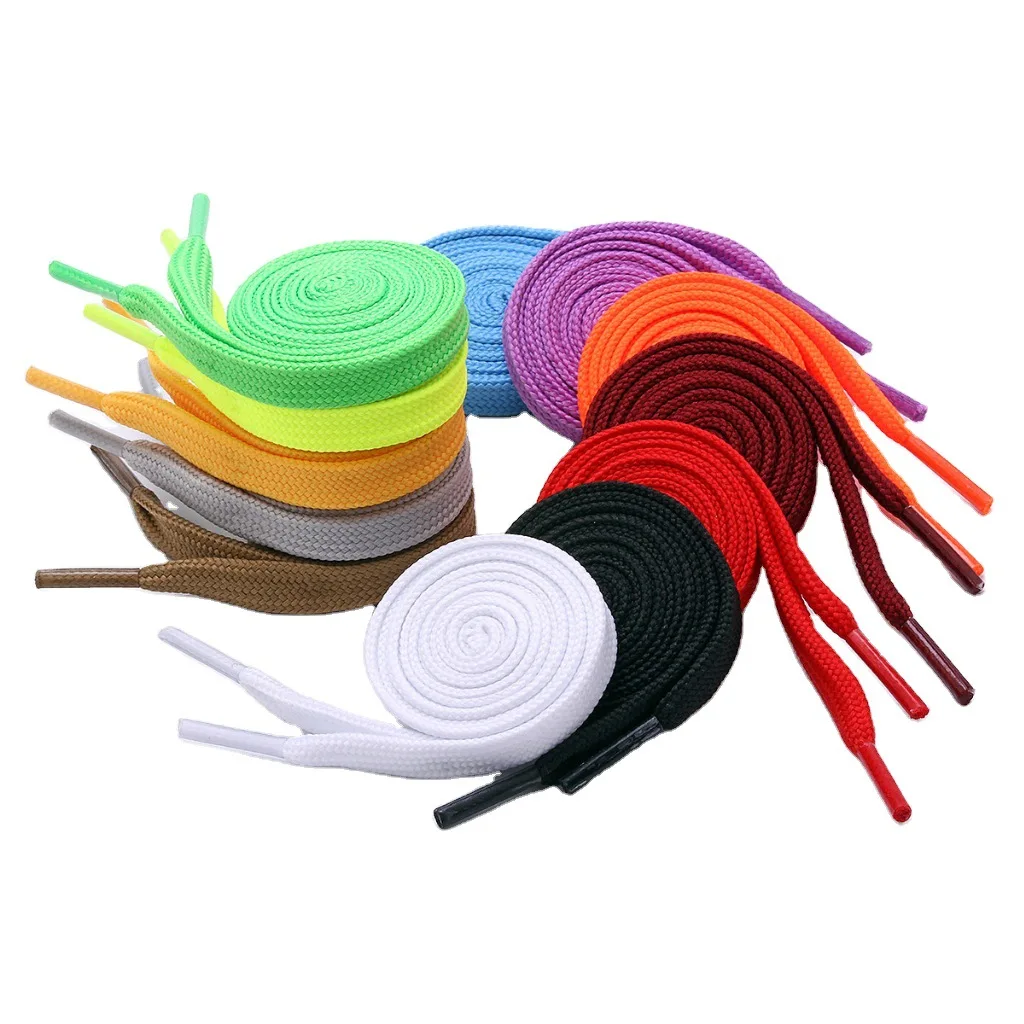 Double layered 10mm Wide of Flat Shoelaces for Sneakers 1 pair 80/100/120cm 7 colors Laces Shoe Strings