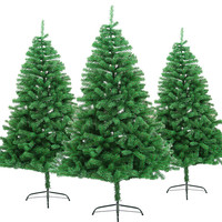 2022 New Year's Artificial Christmas Tree Fir Pine Fluffy Green PVC Reusable Christmas Trees Christmas Decoration 1PCS 60/90CM