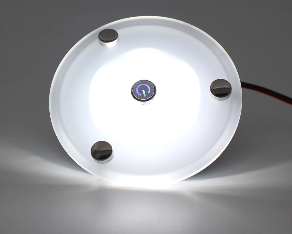 Förderung Neue 3.5 "LED Lampe 12V DC LED Rund Kristall Dach Decke Licht Caravan/RV/Wohnmobil/Marine