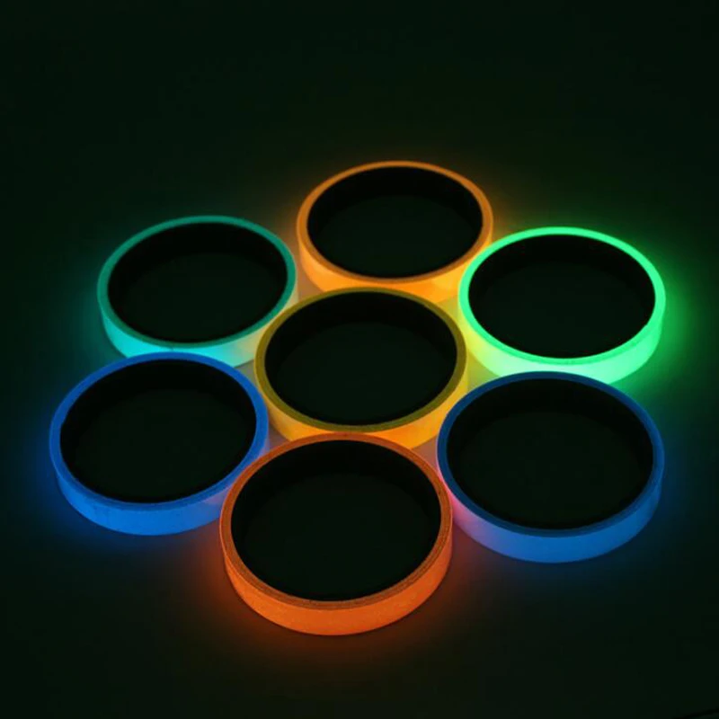 Colorful Glow Tape Self-adhesive Sticker Removable Luminous Tape Fluorescent Glowing Dark Striking Night Warning Luminous Tape