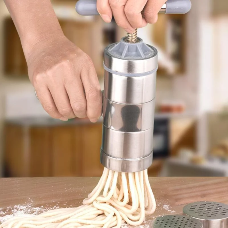 Pasta Machine Fresh Noodle Press Pasta Maker Dough Rolling Machine Spaghetti Stainless Steel Kitchen Pressing Tools