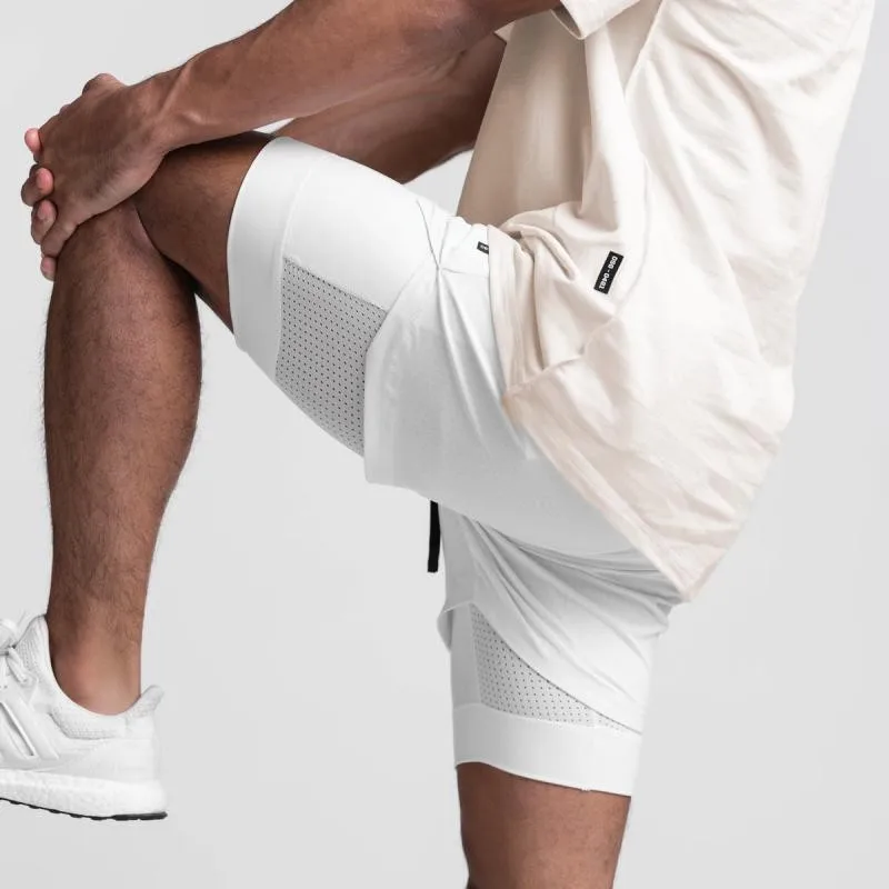 Pantalones cortos deportivos para hombre, 2 en 1, de doble cubierta, de secado rápido, para correr, 2022