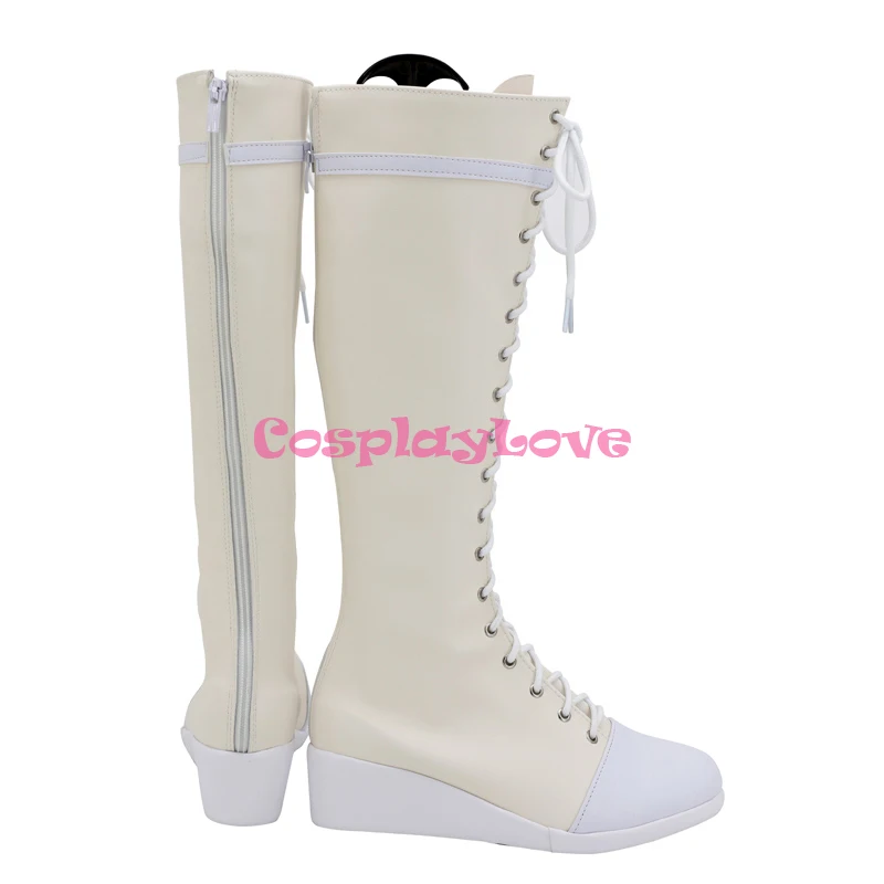 

Fantasy VII Yuffie Kisaragi White Cosplay Shoes Long Boots Leather CosplayLove For Halloween Christmas