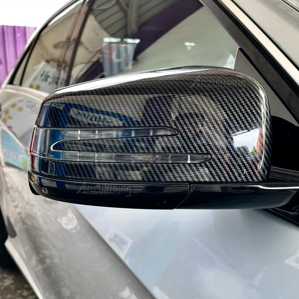 

For Mercedes Benz A B C E S CLA GLA GLK Class W176 W246 W204 W212 W221 C177 X204 X156 Carbon Fiber Car Rearview Mirror Cover