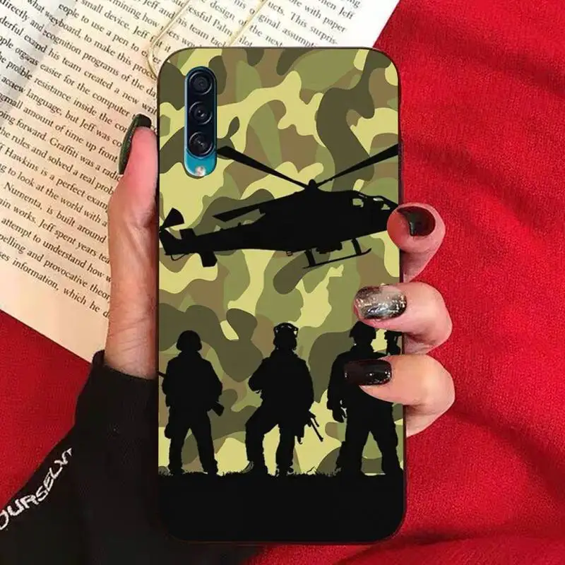 TOPNBLJ Camouflage Militaire Telefoon Case voor Samsung A30s 51 71 10 70 20 40 20 s 31 10 s A7 A8 2018