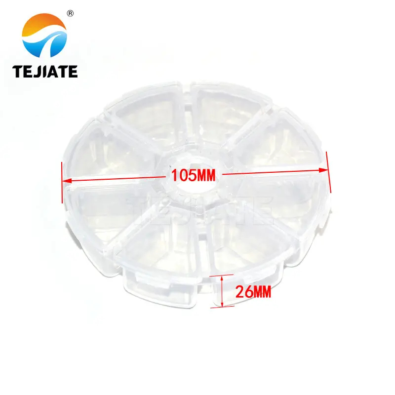 1PCS TEJIATE Storage Box IC Electronic Parts Transparent 8 10 Lattice Arrange Boxes