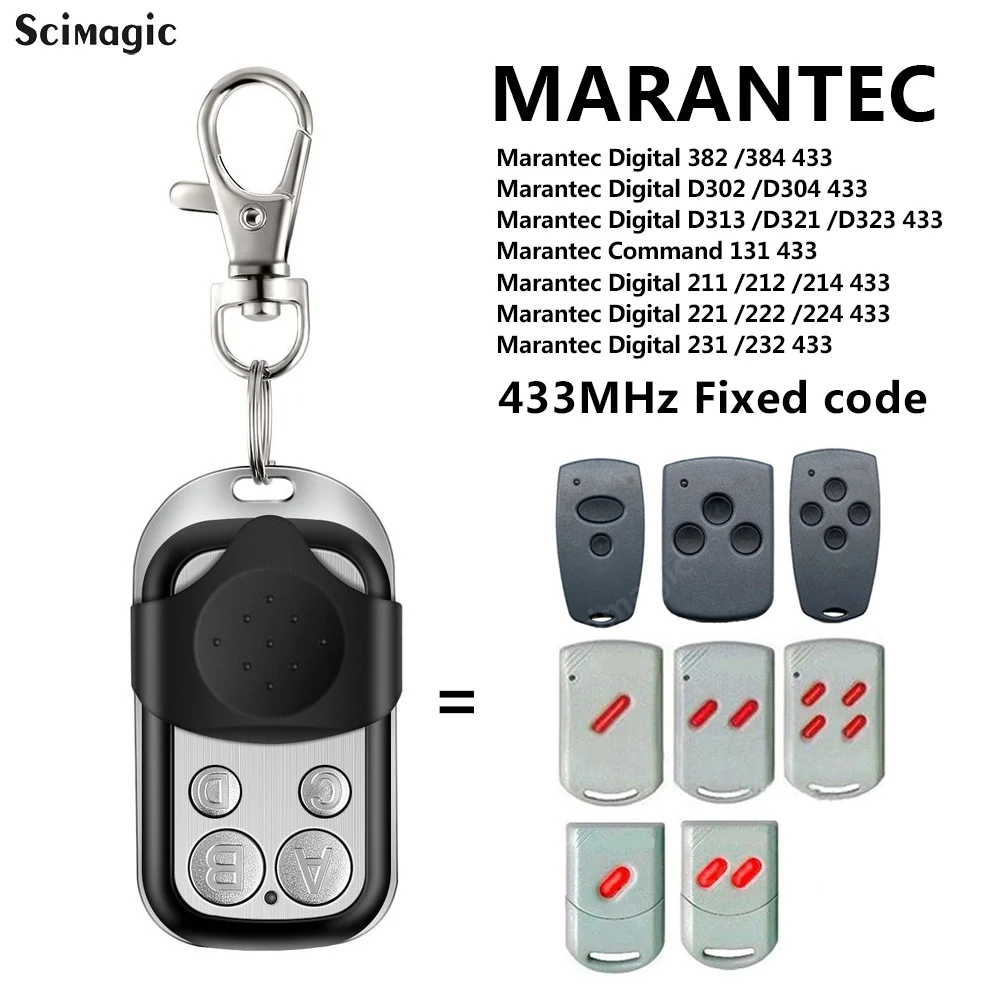 Marantec Garage Door Remote Control For Digital 302 304 382 313 D323 Comfort 220 250 252 Garage Gate Command 433MHz