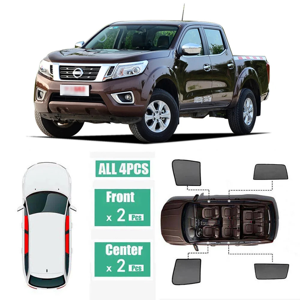 

Side Windows Magnetic Sun Shade UV Protection Ray Blocking Mesh Visor Fit For Nissan Navara