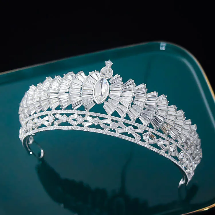 Himstory-Tiaras de boda de nuevo diseño, Tocado de Novia, joyería para el cabello, coronas de Reina, Tocado de Novia, accesorios para el cabello