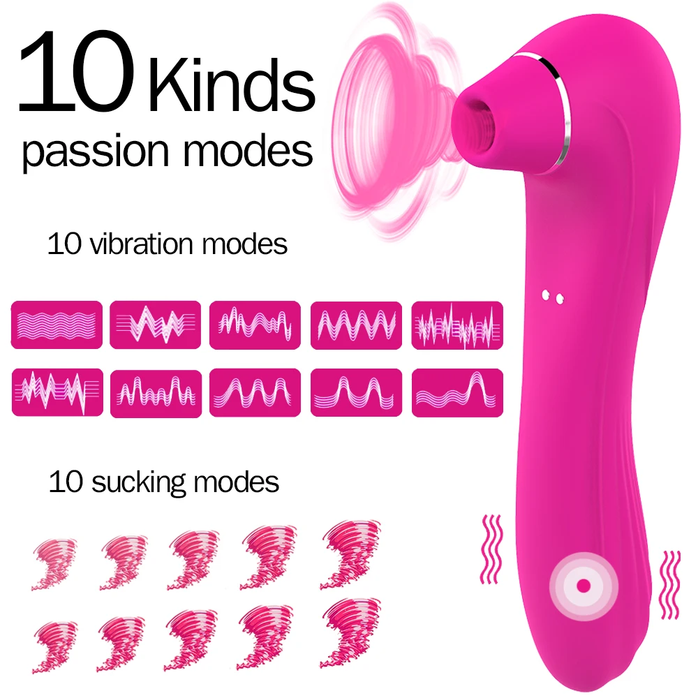 Sex Sucking Toys Vibrator Female Powerful Clitoris Sucker Blowjob Tongue Stimulator Nipple Vagina Pussy Pump for Women Adults 18