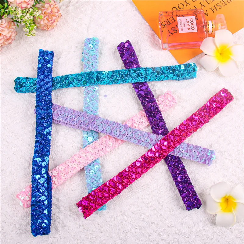 Candygirl Women Glitter Shiny paillettes Headband Cute Colors Shine Hairbands For Girls Family Party copricapo accessori per capelli